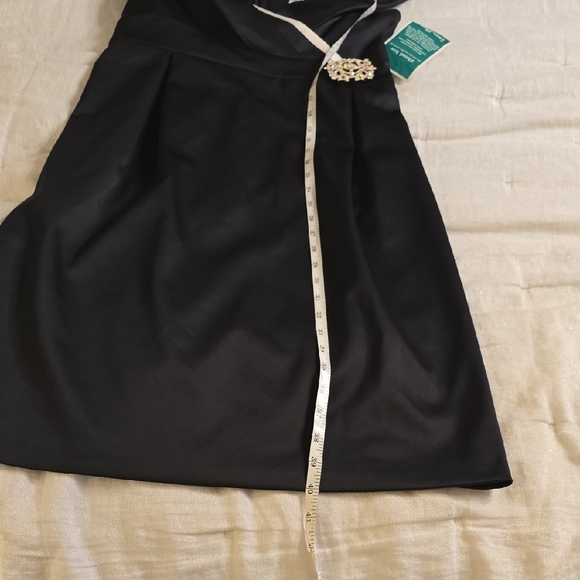 Victor Costa Black and White Jewel Midi Dress - Picture 12 of 16